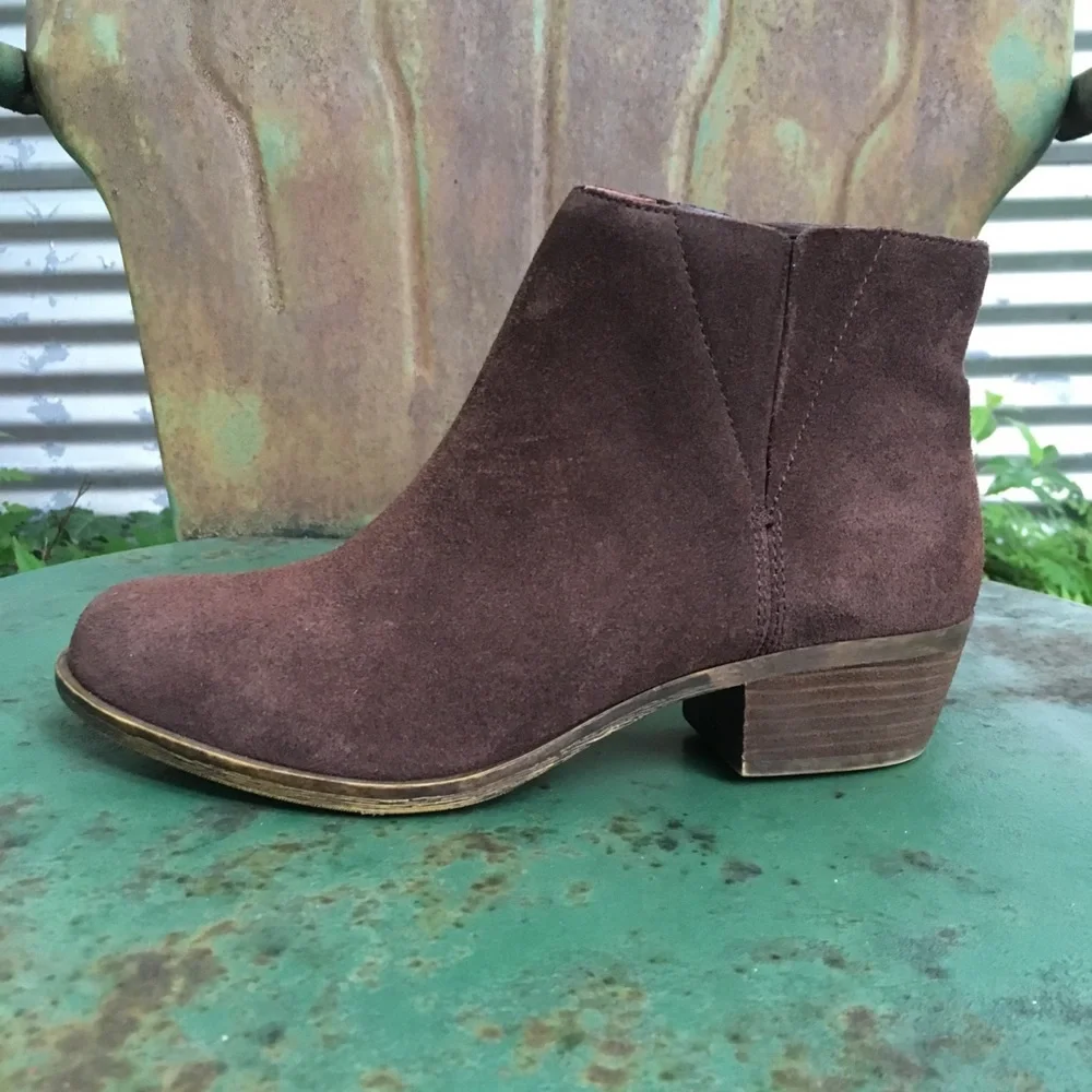 Lucky Brand Brown Suede Booties